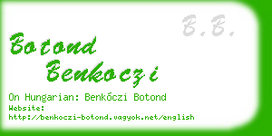 botond benkoczi business card